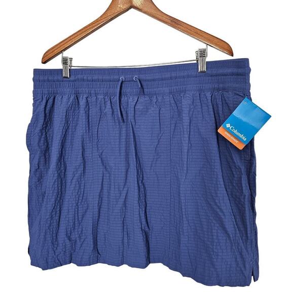 Columbia Omni-Shade Active Fit Skort Women XXL Blue Golf Gym Jupe Short UPF 50 - Picture 1 of 11